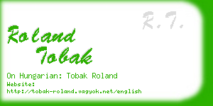 roland tobak business card